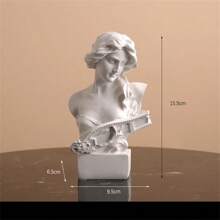 Estatua de resina de figura nórdica griega, decoración de estatuas de medio cuerpo de la mitología griega de David, estatuas de la diosa Artemis y la diosa romana, utilizadas para ejercicios de dibujo, escultura estética y para llenar el espacio en la sala de estar, dormitorio y estudio. - Blanco - Ver 10