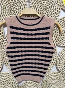 Women Knit Tops - màu nâu - Xem 1