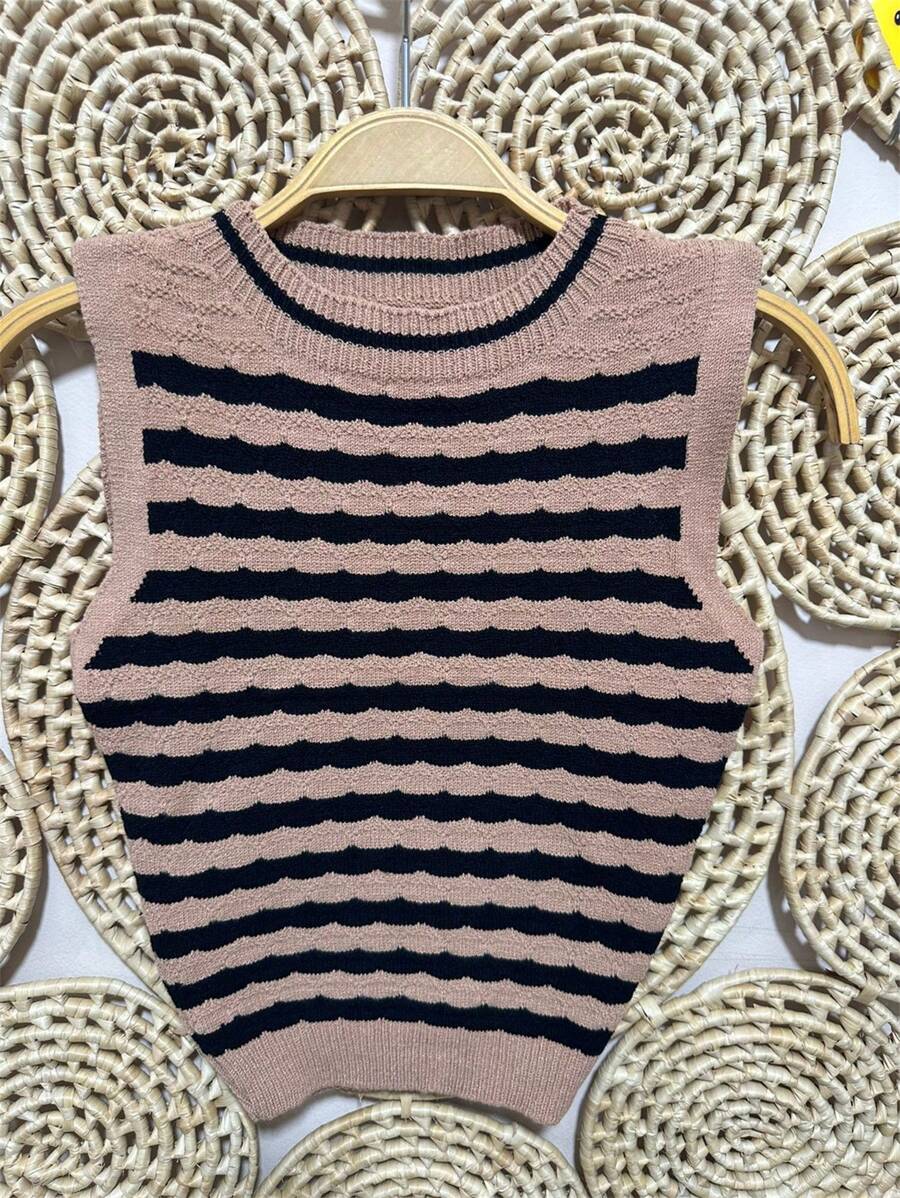 Women Knit Tops - màu nâu - Xem 1