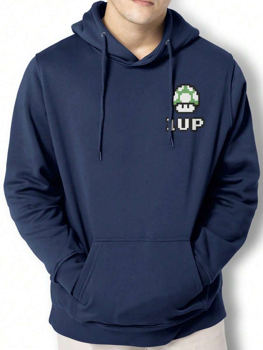 Men Hoodies - Màu xanh hải quân - Xem 1