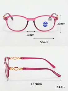 Cyztqaf 1pc Ladies Fashionable New Product Red Chain Series Reading Glasses With Cat Eye Frames, Suitable For Daily Use - Purple - View 17