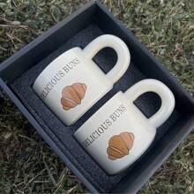 Creative Gift Boxed Ceramic Mug With Croissant Design, Home Drinking Cup - Gift Box - View 3
