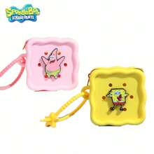 SPONGEBOB 1PC/2PCS SpongeBob SquarePants Officially Licensed SpongeBob DIY Silicone Bag Waterproof Wearproof Coin Purse Headphone Bag Cute Cartoon Carry-On Bag Birthday Gift For Friends Family