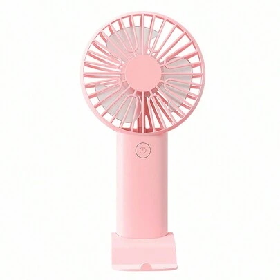 Mini USB Rechargeable Handheld Fan With Phone Holder Base, Portable Desktop Small Fan, Essential For Vacation