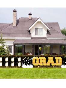 2024 Black And Gold Graduation Yard Sign Outdoor Graduation Yard Flag Grad Season Party Decoration Background Congratulation Graduation Banner 2024 Grad Decor Class Of 2024 Graduation Backdrop For Graduation Decorations - Black - View 1
