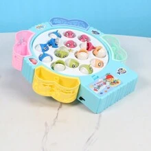 Magnetic Fishing Toy, Fish And Fishing Pole With Magnets, Music Rotation Fishing Game, Children Party Game Toy,Girls Toys,Magnetic Fish Game,Jeu Aimant