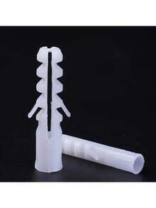 180pcs M6/M8 White Ribbed Plastic Drywall Anchors, Wall Plug Bolts Expansion Bolt For Wallboard Concrete Pictured Hanging, Fixing Rubber Plug - White - View 5