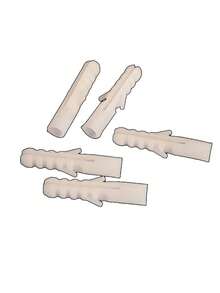 180pcs M6/M8 White Ribbed Plastic Drywall Anchors, Wall Plug Bolts Expansion Bolt For Wallboard Concrete Pictured Hanging, Fixing Rubber Plug - White - View 4