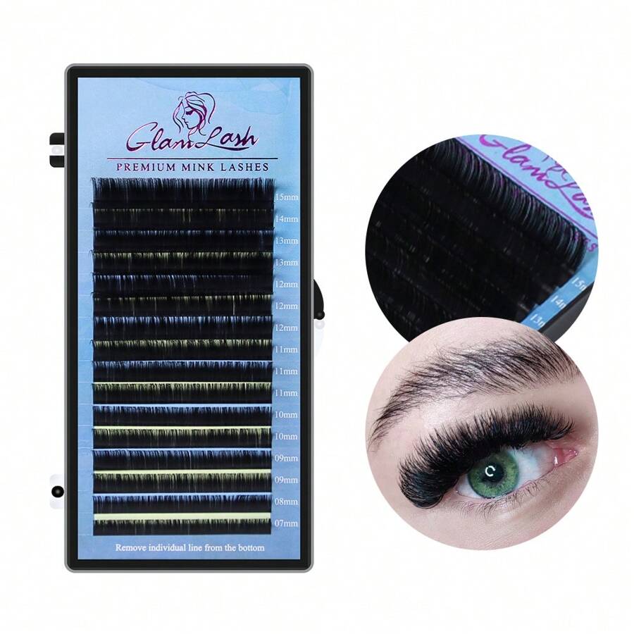 1 hộp 16 hàng 7-15mm hỗn hợp J B C CC D CURL Lông mi riêng lẻ Lông mi mềm tự nhiên Lông mi giả làm thủ công màu đen mờ Cụm lông mi, Cụm lông mi, Lông mi riêng lẻ, Lông mi, Lông mi giả - màu đen - Xem 1