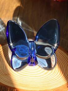 1pc Blue Crystal Butterfly Decoration - Beautiful Home And Room Decor, Bringing Good Luck - Blue - View 1