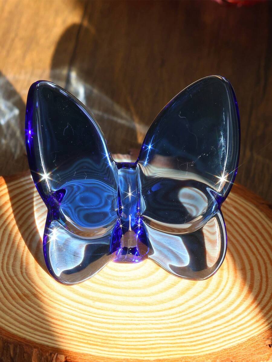 1pc Blue Crystal Butterfly Decoration - Beautiful Home And Room Decor, Bringing Good Luck - Blue - View 1