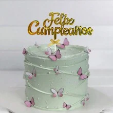 1 pièce Cake Topper "Feliz Cumpleaños" en espagnol, Retour à l'école Jour de la Saint-Valentin