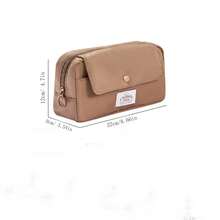 1入組可愛卡通大容量鉛筆盒，日韓學生鉛筆盒，男女鉛筆盒，多功能，簡約鉛筆盒，化妝盒，洗漱盒，筆袋，簡約鉛筆盒 - 紫色 - 查看 3