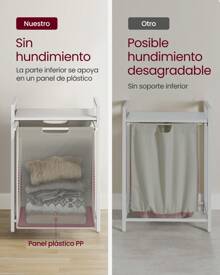 VASAGLE Laundry Baskets - 白色 - 查看 5