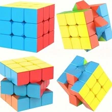 Speed Cube 3x3x3 Without Stickers With Tutorial - Quick And Smooth Rotate Magic Cube Puzzle Game - Multicolor - View 2