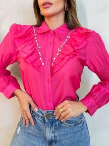 Women Blouses - Hồng - Xem 3