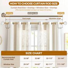 1 Inch Long Curtain Rods, Telescoping Curtain Rod For Windows, Decorative Drapery Rod With Crystal Netted Texture Ends, Black/Gold/Sliver - Luxury Gold - View 10