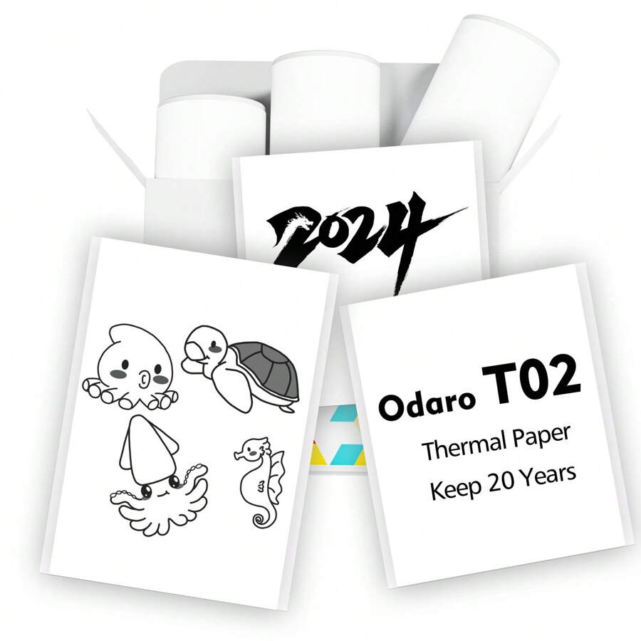 Phomemo Thermal Printing Paper, T02 Mini Printer Paper, Sticker Printer