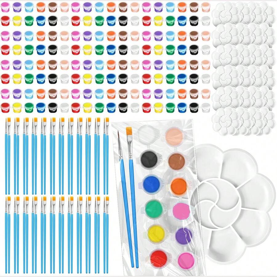1 Set de kits de peinture acrylique pour adultes, lavable, mini, kits de peinture, artisanat