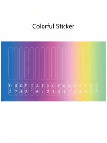 1 pieza Pegatina de notas musicales para piano de pulgar de 17 notas (piano de pulgar no incluido), pegatinas de teclado de kalimba, pegatina de notas para piano de dedo, decoración de instrumento musical, regalo para amantes de la música