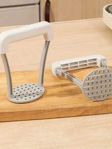 1個/2個/3個手動波浪形馬鈴薯搗碎器，廚房工具，可用於搗碎馬鈴薯、制作嬰兒食品 - 白色 - 查看 5