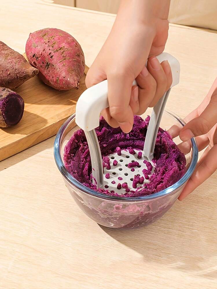 1/2/3 Hướng Dẫn Sử Dụng Máy Nghiền Khoai Tây Hình Dạng Sóng Dụng Cụ Nhà Bếp Để Nghiền Khoai Tây Cho Bé Máy Làm Thức Ăn - trắng - Xem 1
