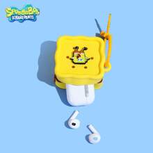 SPONGEBOB 1PC/2PCS SpongeBob SquarePants Officially Licensed SpongeBob DIY Silicone Bag Waterproof Wearproof Coin Purse Headphone Bag Cute Cartoon Carry-On Bag Birthday Gift For Friends Family