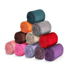 Striped Velvety Ribbed Blanket For Couples 2.00x1.80m - Màu hồng gỉ - Xem 4
