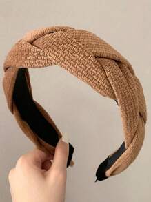 1pc Vintage Wide Pleated Headband Made Of Solid-Color Material With Braided Twists, Fashionable Hair Accessory Suitable For Daily Wearing Of Women,Hairband,Hair Hoop Headbands ,Home,Skincare Headband Head Accessories - Multicolor - View 11