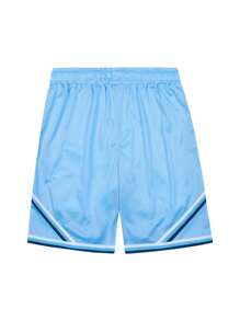veidoorn Veidoorn 1pc Sports Shorts, Boyfriend Style Men Boyfriend Style Men Casual Breathable Drawstring Blue Shorts For Summer Running, Basketball, Activities, Fitness, Beach Drawstring Shorts