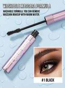 Misslyn Color Mania Mascara, Smudge Proof, Dramatic Volume, Long-Wearing, Volumizing Effect, Define Eyelash, Highly Pigmented, No Clumping, Y2K Makeup Party Beach Travel Holiday Camping Outdoors Present Rose Fashion Girl New Year Cosmetic Cosplay Best Trip Festivals Color Fancy Campus School Charm Vibe Cny Chinese New Year, Valentine's Day Gifts,Vegan,Cruelty Free - #1 Màu đen - Xem 4