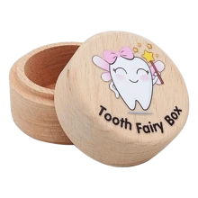 1pc Wooden Children Tooth Storage Box Baby Teeth Keepsake Gift Tooth Fairy Box Baby Shower Family Decorations Giftsbaby Shower Easter Gift Sthings For Girls/Boys