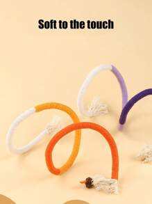 1pc Cat Toy With Biting Rope, Worm-Shaped Fruit Grinding Teeth Stick, Self-Entertaining And Teasing Stick With Rope - Multicolor - View 7