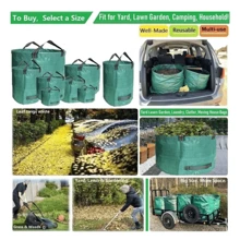 1入組可循環使用的花園垃圾袋-庭院廢物袋，60升-500升