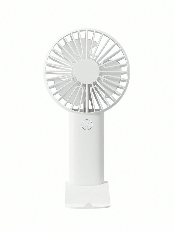 Mini Ventilateur Portatif À Main, Rechargeable Via Usb Et Avec Un Support Pour Téléphones, Petit Ventilateur De Bureau
