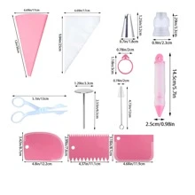 128pcs Stainless Steel Cake Decorating Nozzles Set With 57 Nozzles, 2 Reusable Piping Bags, 50 Disposable Piping Bags, 3 Cream Scrapers, 4 Converters, 2 Nozzles Nails, 1 Piping Pen, 2 Cleaning Brushes, 1 Cream Scissors For Cake Decoration: Nozzles, Pastries, Cupcakes, Baking Trays, Baking Tools - Decoration Set - View 2