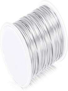 50m/Rolle 0,4mm nicht verblassender, nicht oxidierender, farberhaltender Eisendraht für DIY Armbänder, Halsketten, Schmuckherstellung und Basteln (Gold, Silber, Roségold, KC Gold, Waffengrau, Schwarz, Antikbronze)