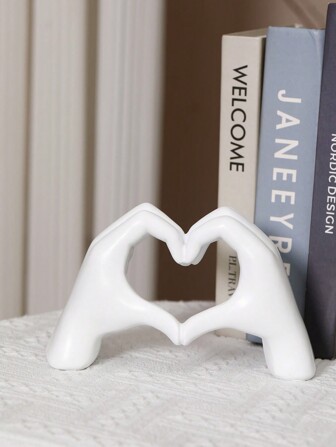 1 st kärlekshandgestdekoration, fingerskulptur modern konststaty, personlig heminredning, kreativ bröllopsbordsdekoration, alla hjärtans dag och nyårspresent