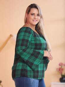 Plus Size Blouses - Green - View 5