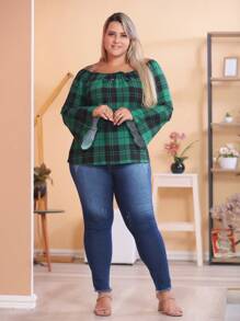 Plus Size Blouses - Green - View 2