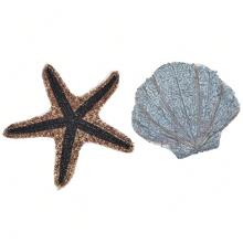 2pcs Sparkling Starfish & Shell Embroidered Cloth Patches For Clothing, Accessories, Bags (Non-Adhesive) - Multicolor - View 6