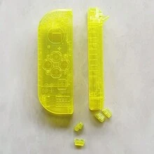 Replacement Shell Compatible With Switch And Switch OLED Joy-Con Controllers, Left And Right Transparent Yellow Joy Con Housing Shell With SLSR Buttons - Yellow - View 3
