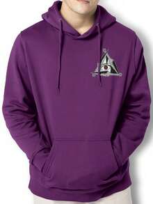 Men Hoodies - 紫色 - 查看 1