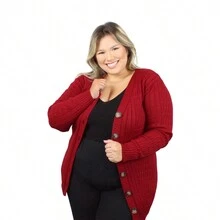 Women Coats - Đỏ cháy - Xem 3