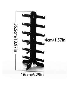 1 cái Giá trưng bày kính mắt bằng nhựa màu đen, Giá để kính mắt để bàn, Giá để kính râm che nắng, Giá để đồ trang điểm, Cho tủ quần áo, Phòng ngủ, Phòng trang điểm, Cửa sổ trung tâm thương mại - màu đen - Xem 3