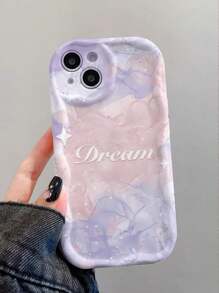 Novelty Wavy Phone Case Transparent Cream Case Compatible With Iphone, New Edition, Anti-Fall 3d Cartoon Design, Young Ladies Drop Protection Cover - Multicolor - View 2