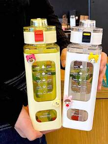 1 件，700 毫升运动水壶，便携式吸管杯，运动型塑料便携式方形水壶，4 种颜色 - 方形水杯 - 查看 5