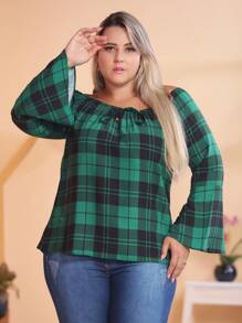 Plus Size Blouses - Green - View 3