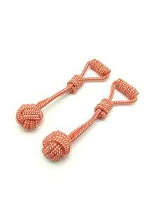 7-Inch Medium Size Cotton Rope Dog Toy, Durable Knotted Chew And Tug Toy For Dogs, Random Color - Multicolor - View 5