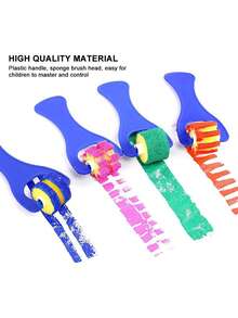 Finego 4pcs Nghệ thuật Quân nhu Bức tranh Trục lăn Sơn Trục lăn Chải Khuôn tô Sơn Trục lăn Công cụ vẽ tranh - Nhiều màu - Xem 3